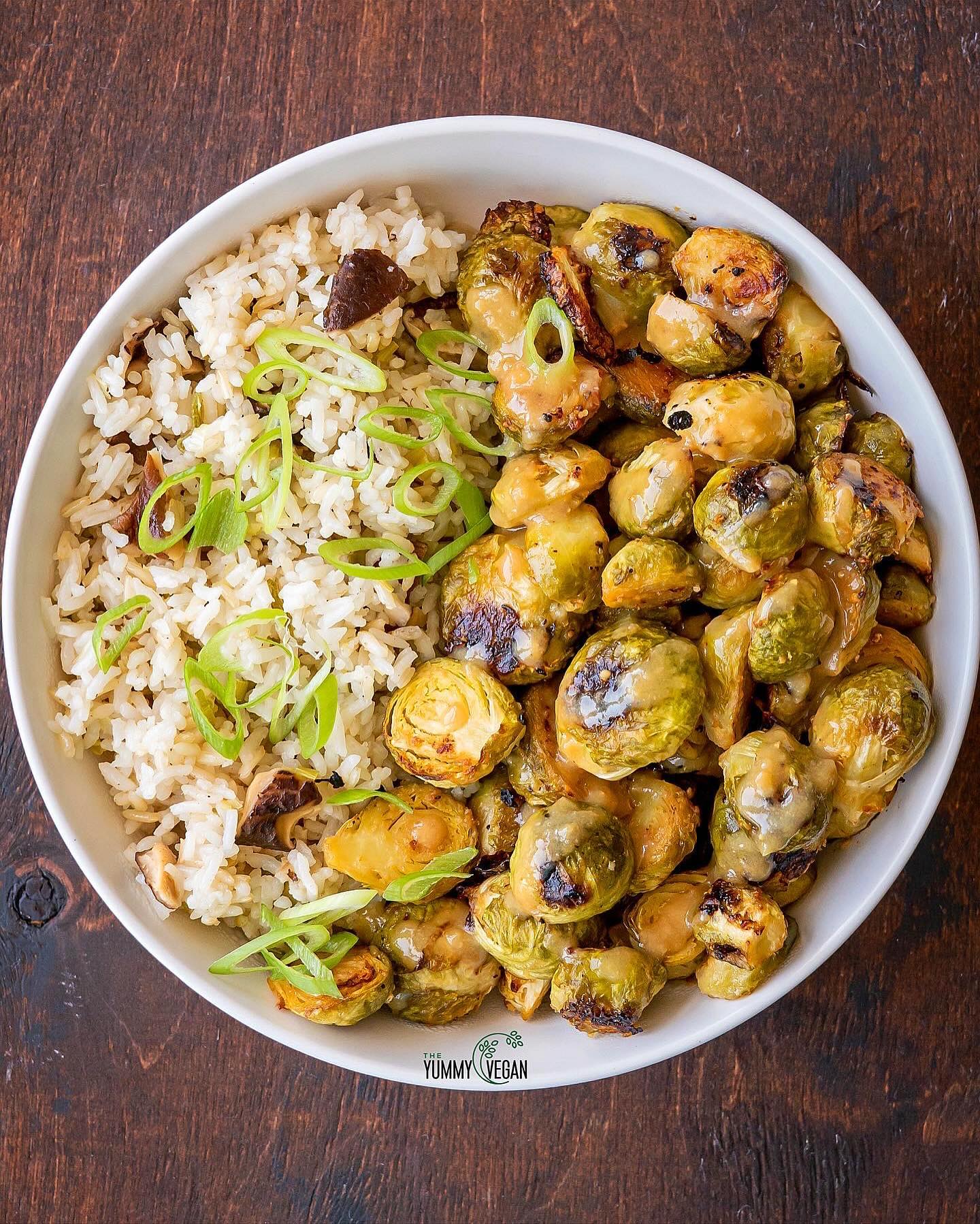 Miso Butter Roasted Brussels Sprouts