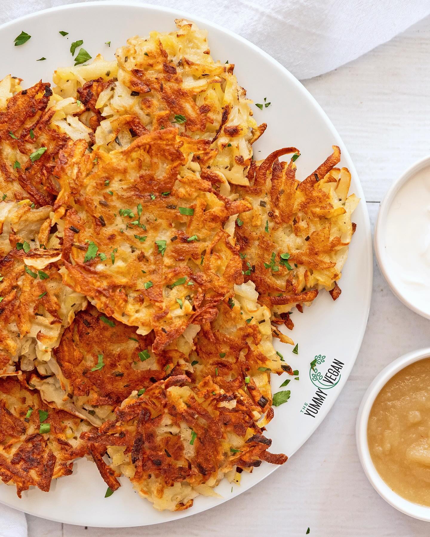 Vegan Potato Latkes with Herbs