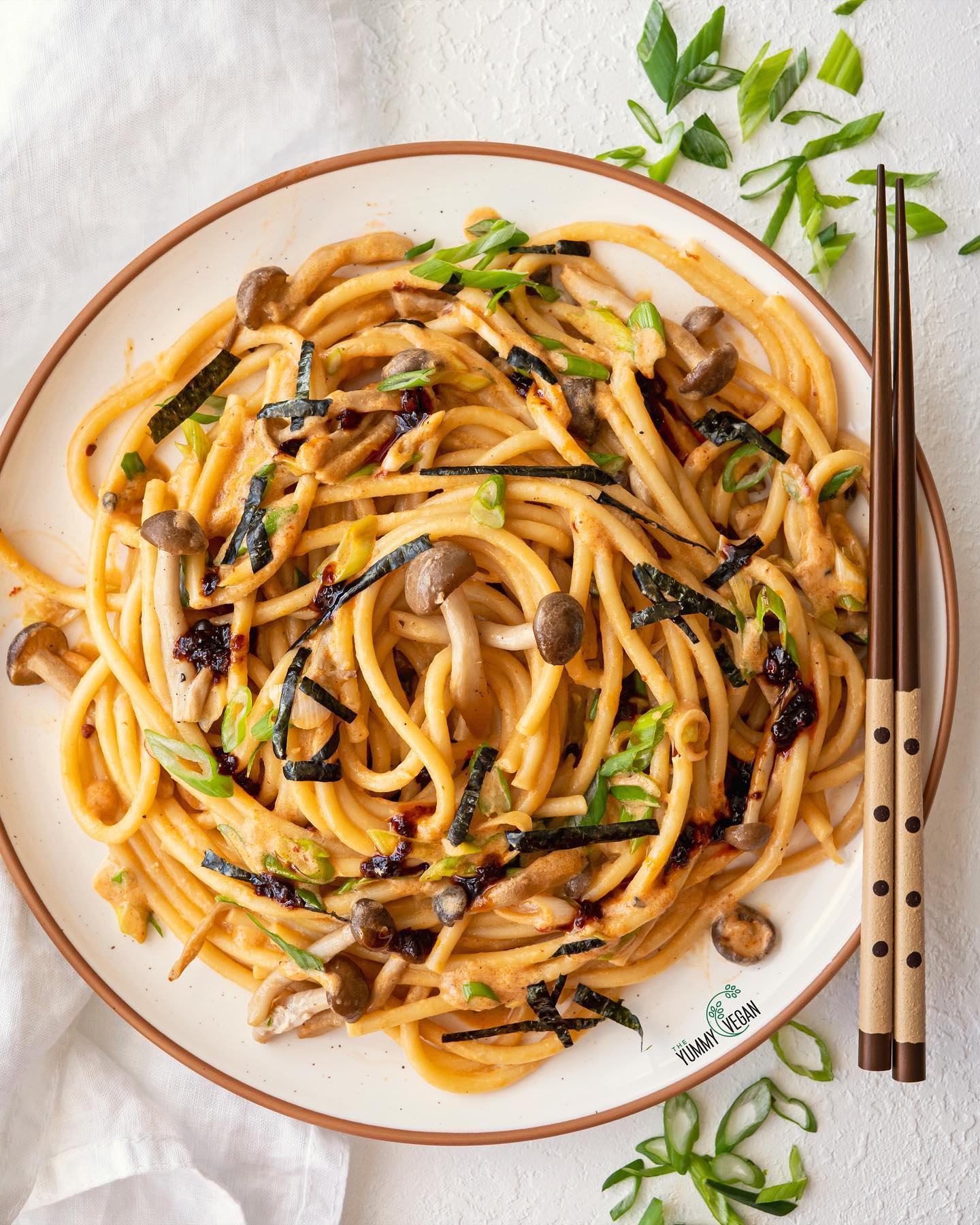 Creamy Miso Mushroom Pasta