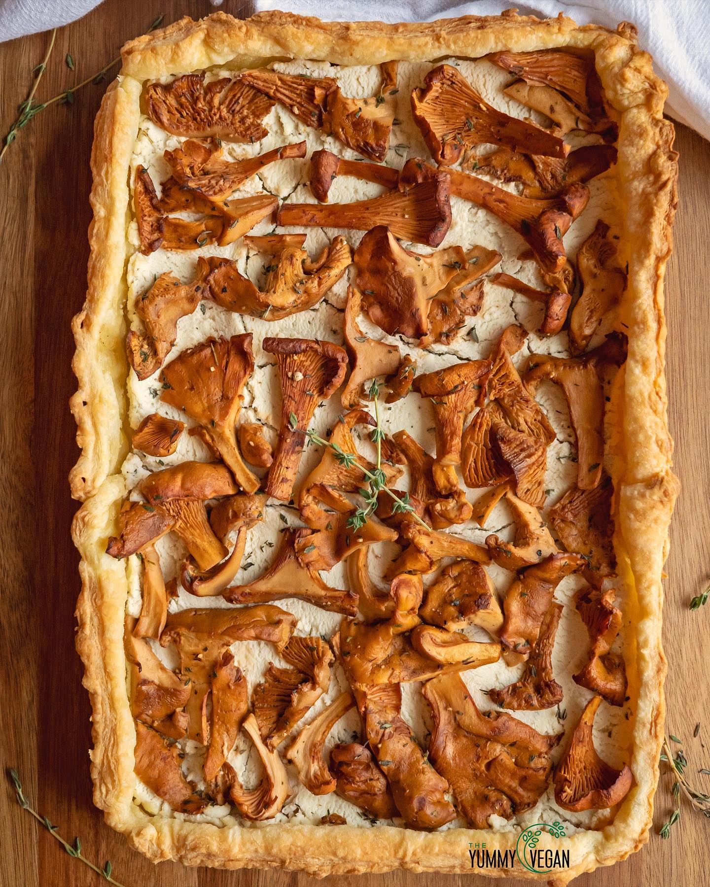 Mushroom Ricotta and Thyme Tart