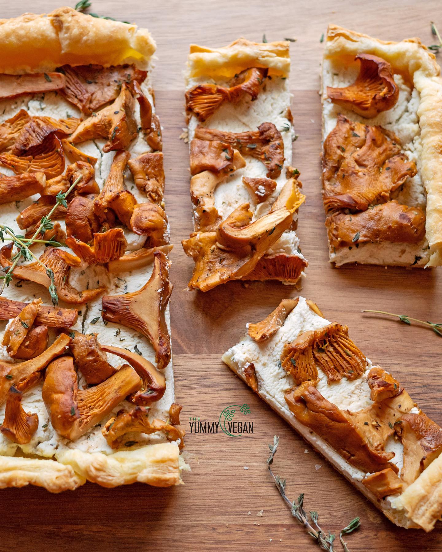 Mushroom Ricotta and Thyme Tart