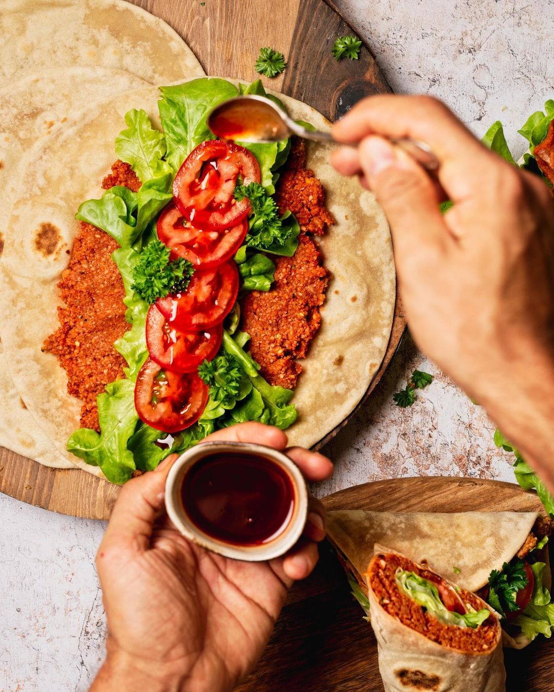 Vegan Turkish Raw Meatballs with Pomegranate