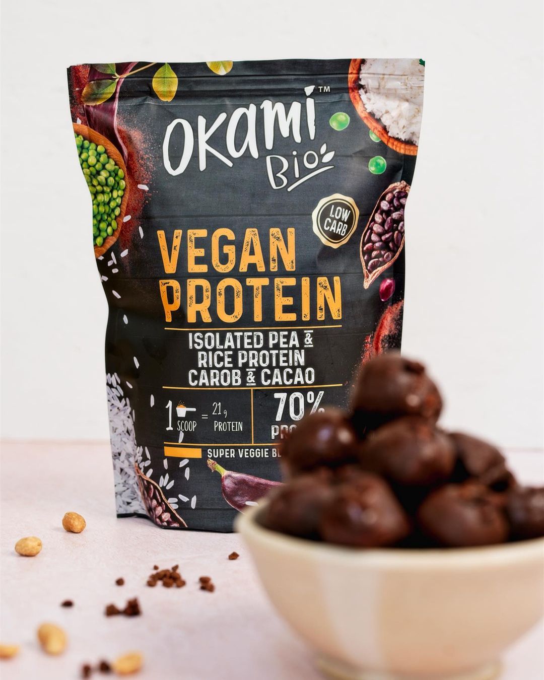 Healthy Protein Truffles with Chickpeas