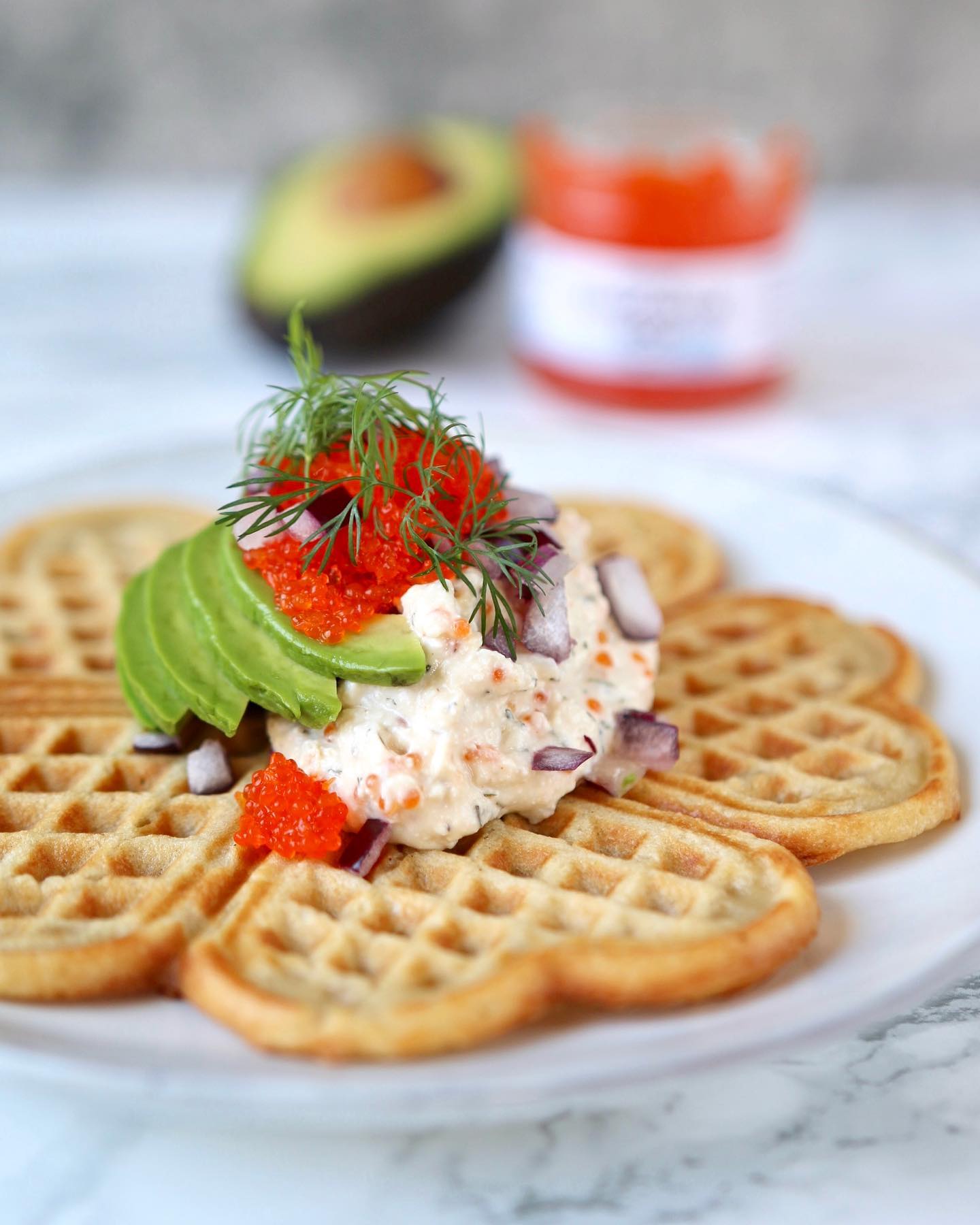 Savoury Vegan Waffles with Toppings
