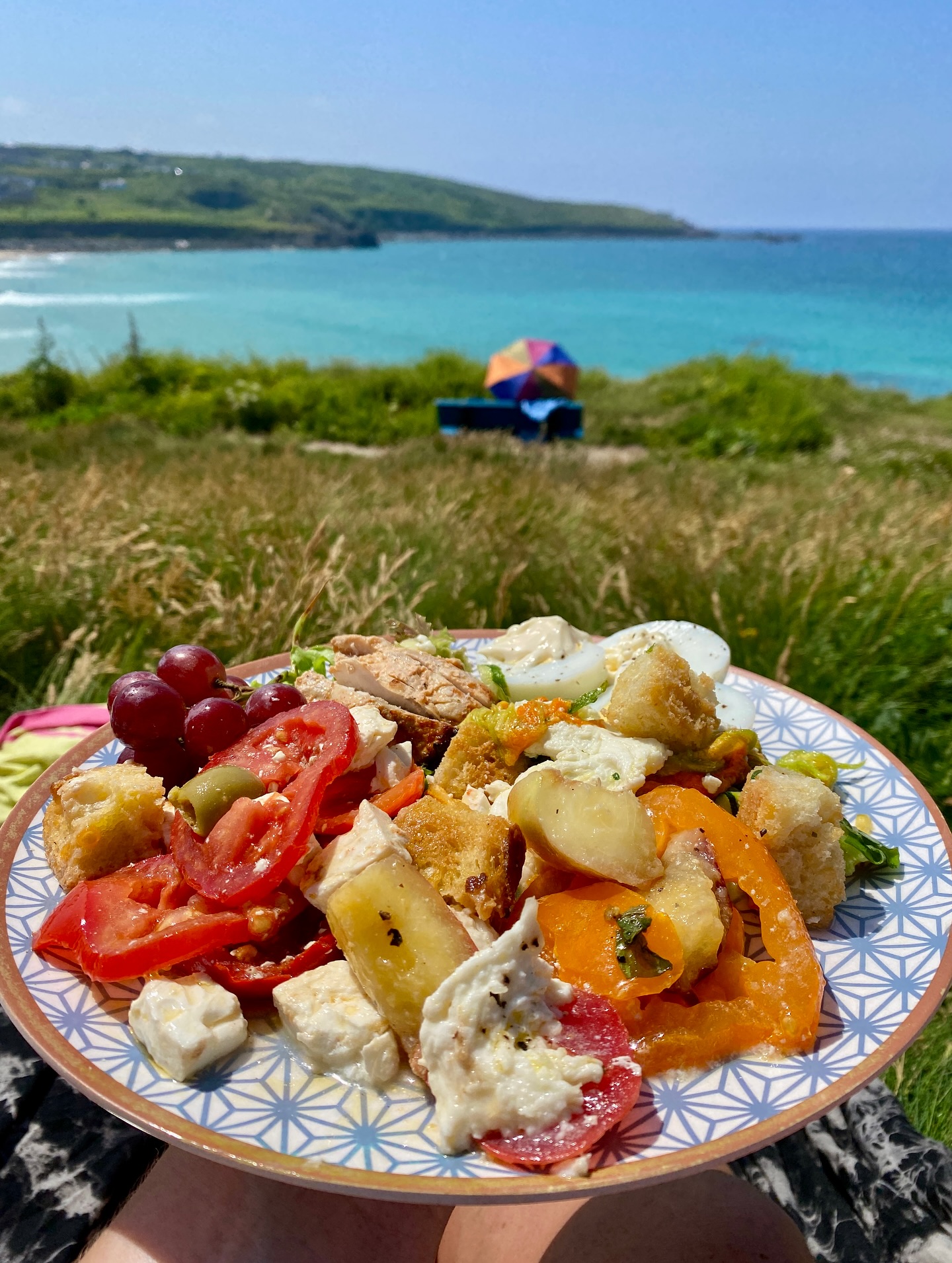 Zingy Courgette Flower and Mozzarella Salad