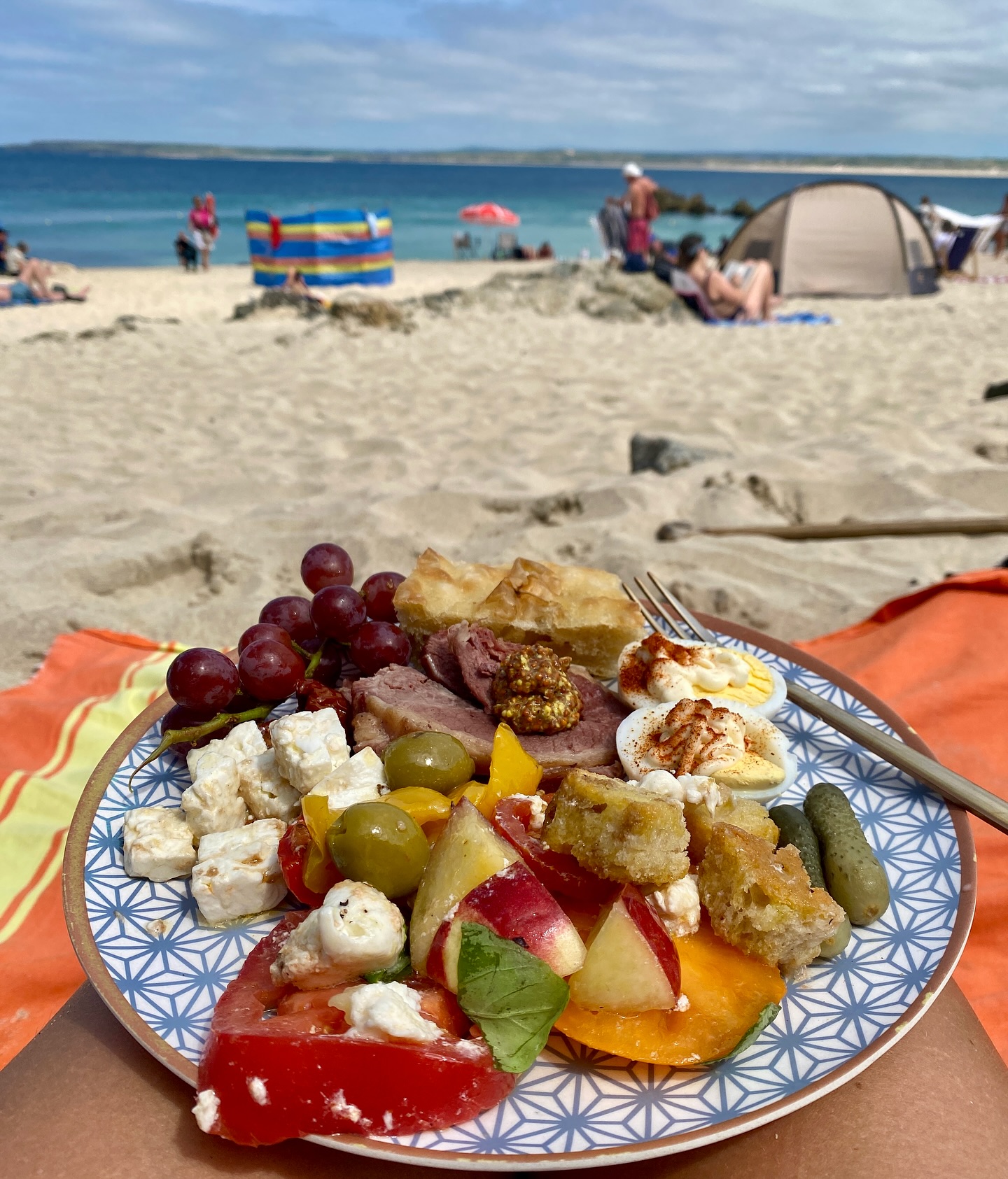 Tomato and Nectarine Panzanella