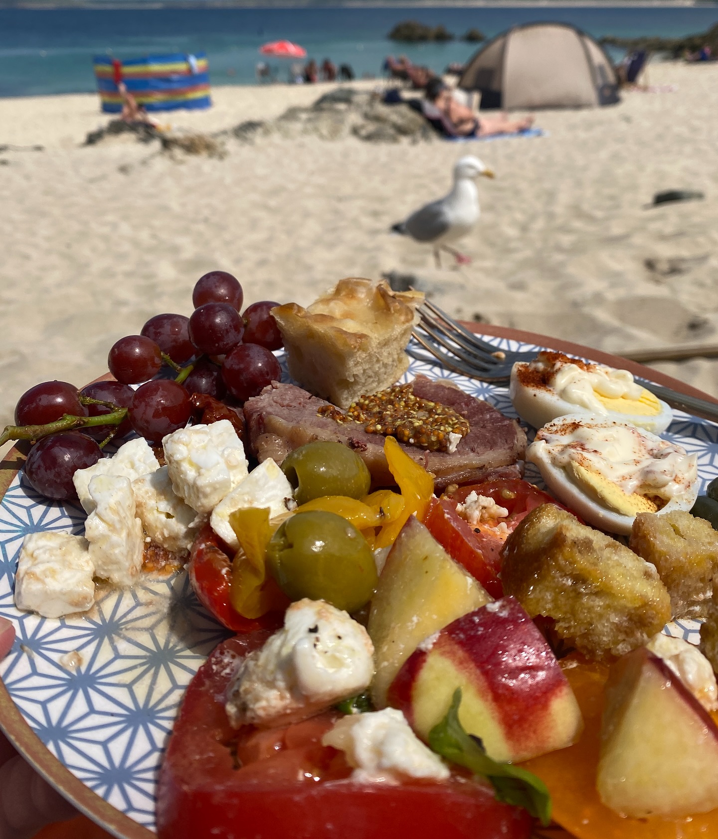 Tomato and Nectarine Panzanella