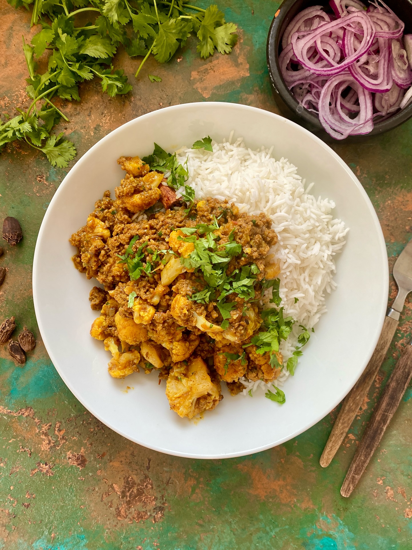 Pakistani Keema Gobi Curry