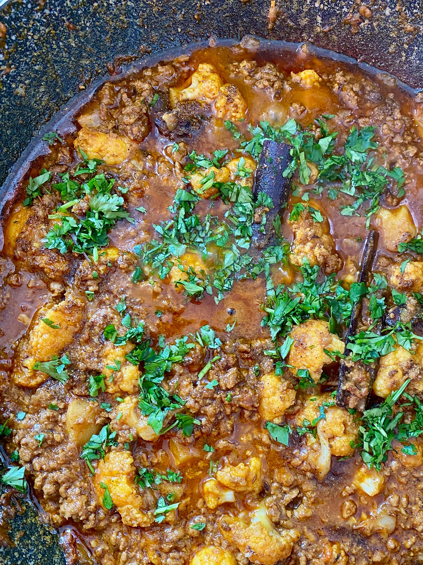 Pakistani Keema Gobi Curry