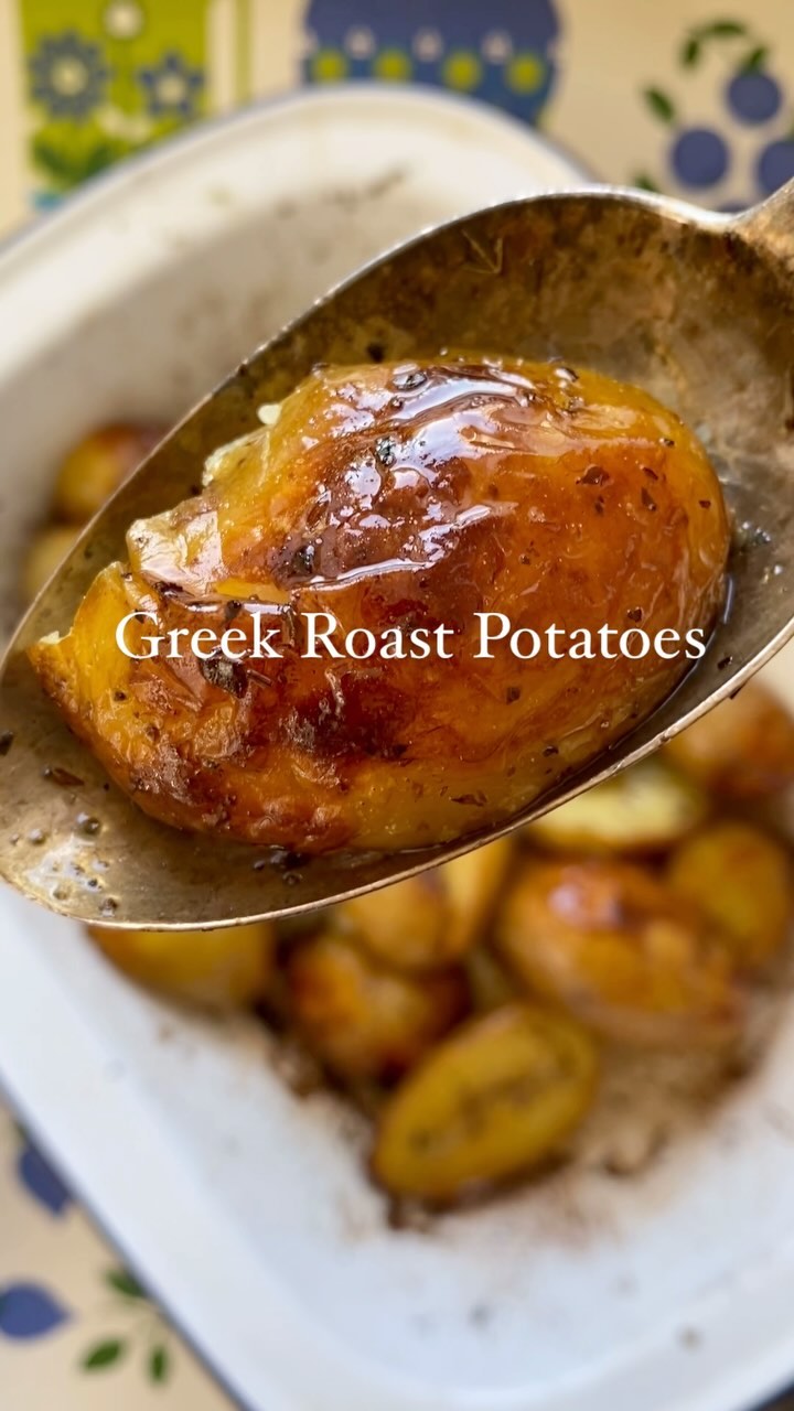 Greek Roast Potatoes and Tzatziki