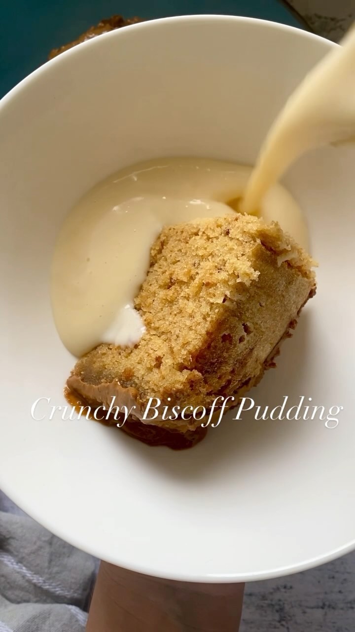 Easy Microwave Crunchy Biscoff Pudding