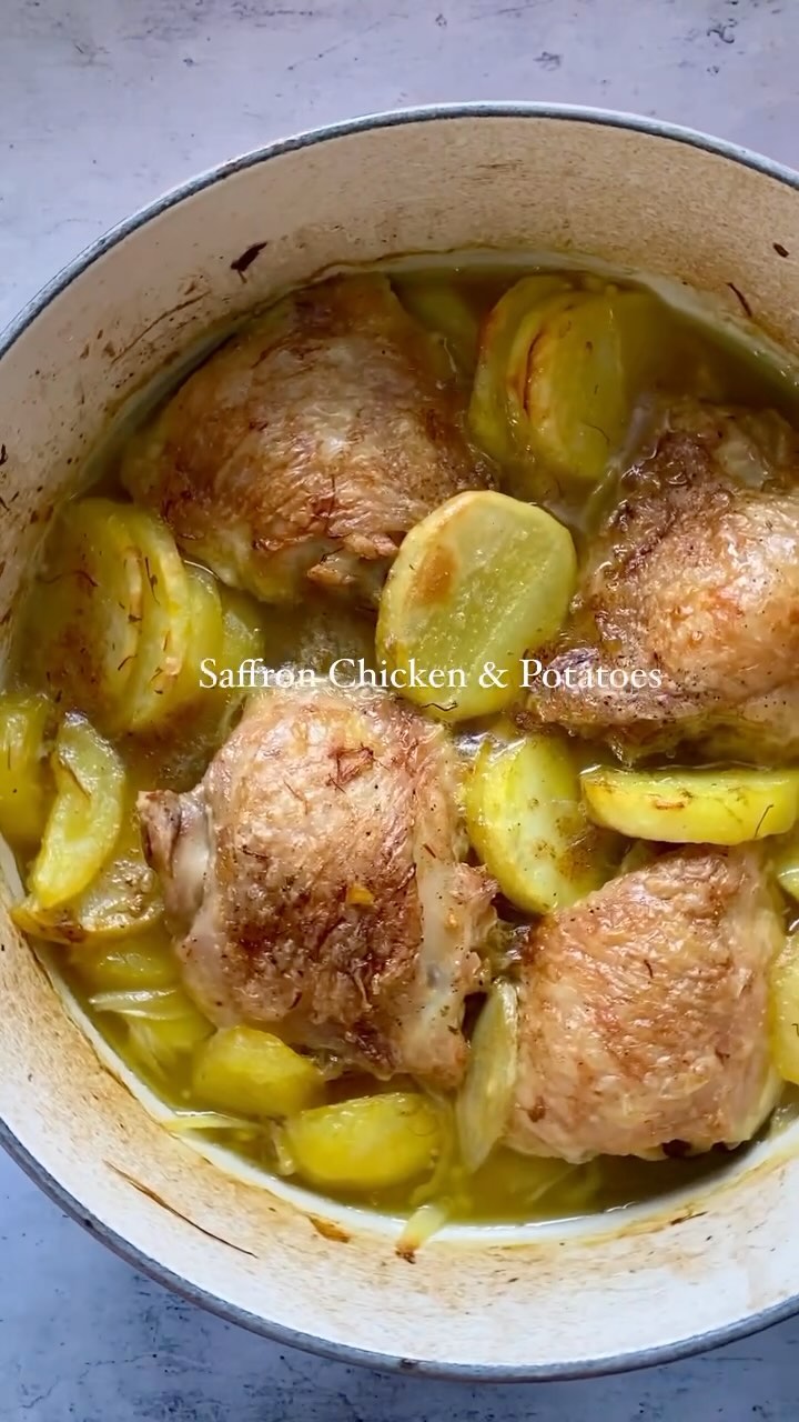 Saffron Chicken and Potatoes