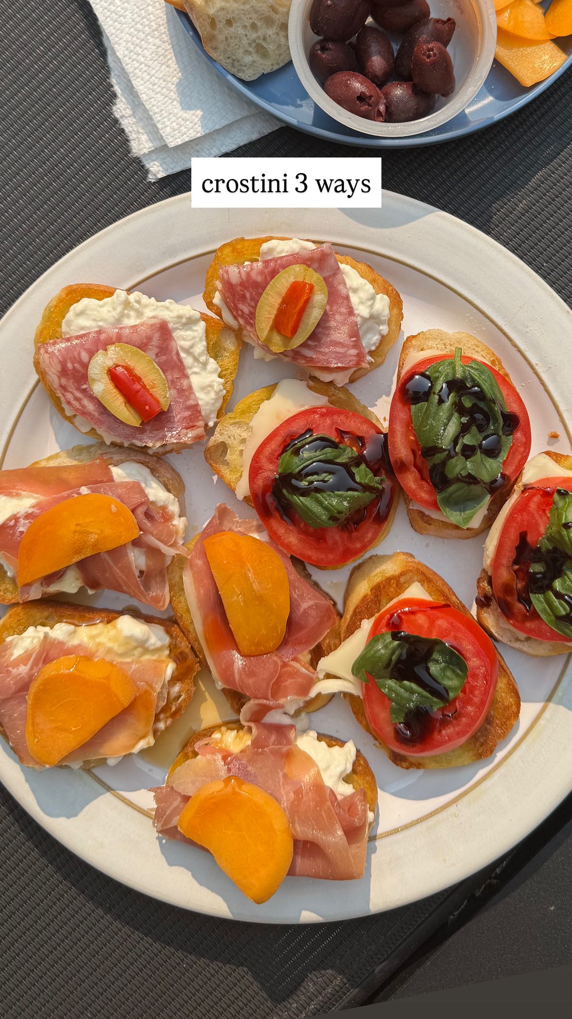 Crostini with Three Topping Options