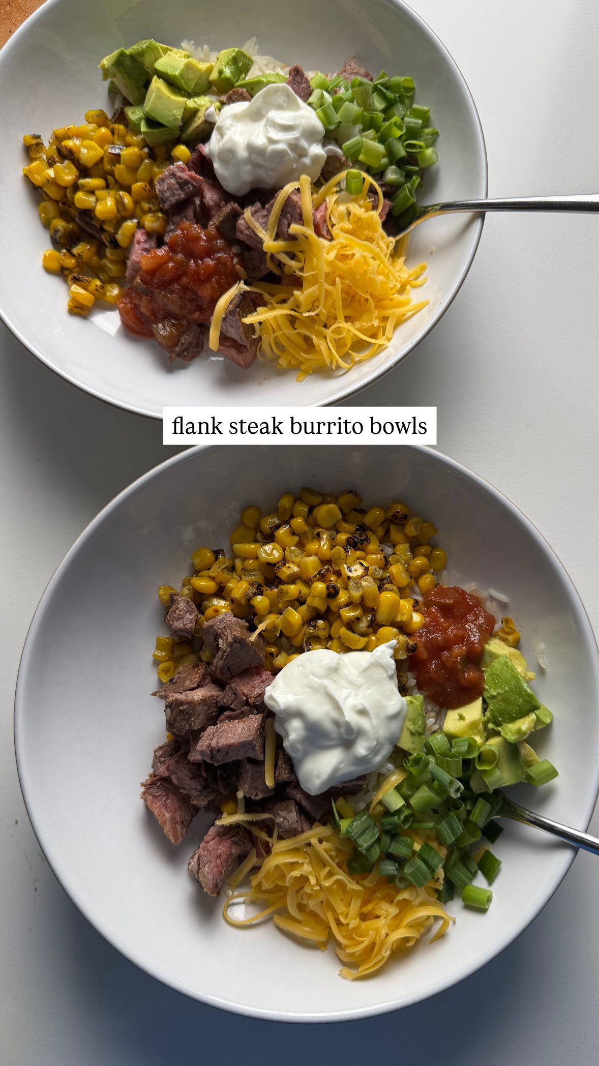 Flank Steak Burrito Bowls