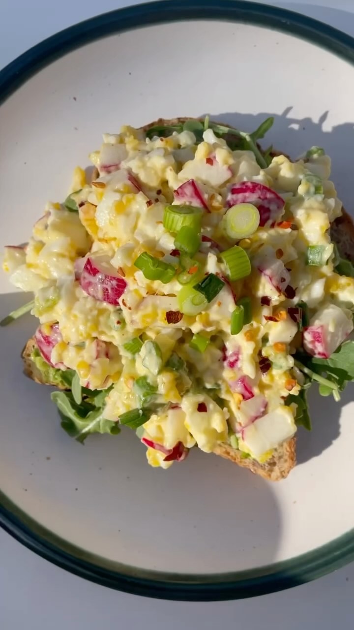 Radish Egg Salad Toast