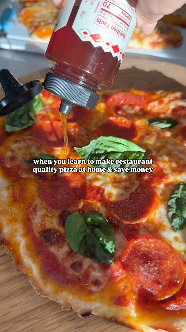 Easy Homemade Pizza with Hot Honey