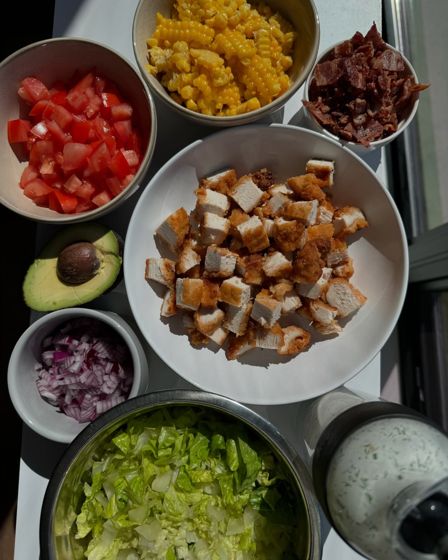 Crispy Chicken Bacon Ranch Salad