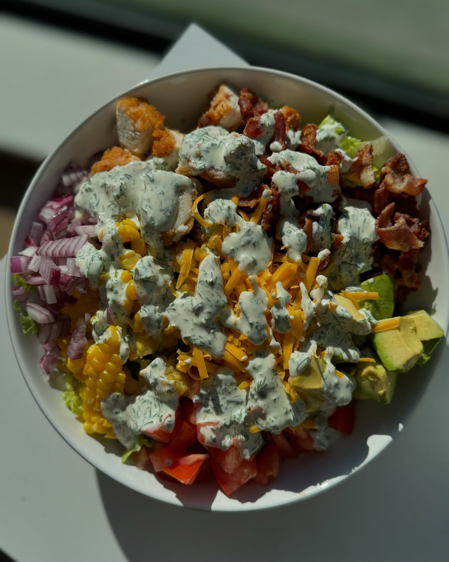 Crispy Chicken Bacon Ranch Salad
