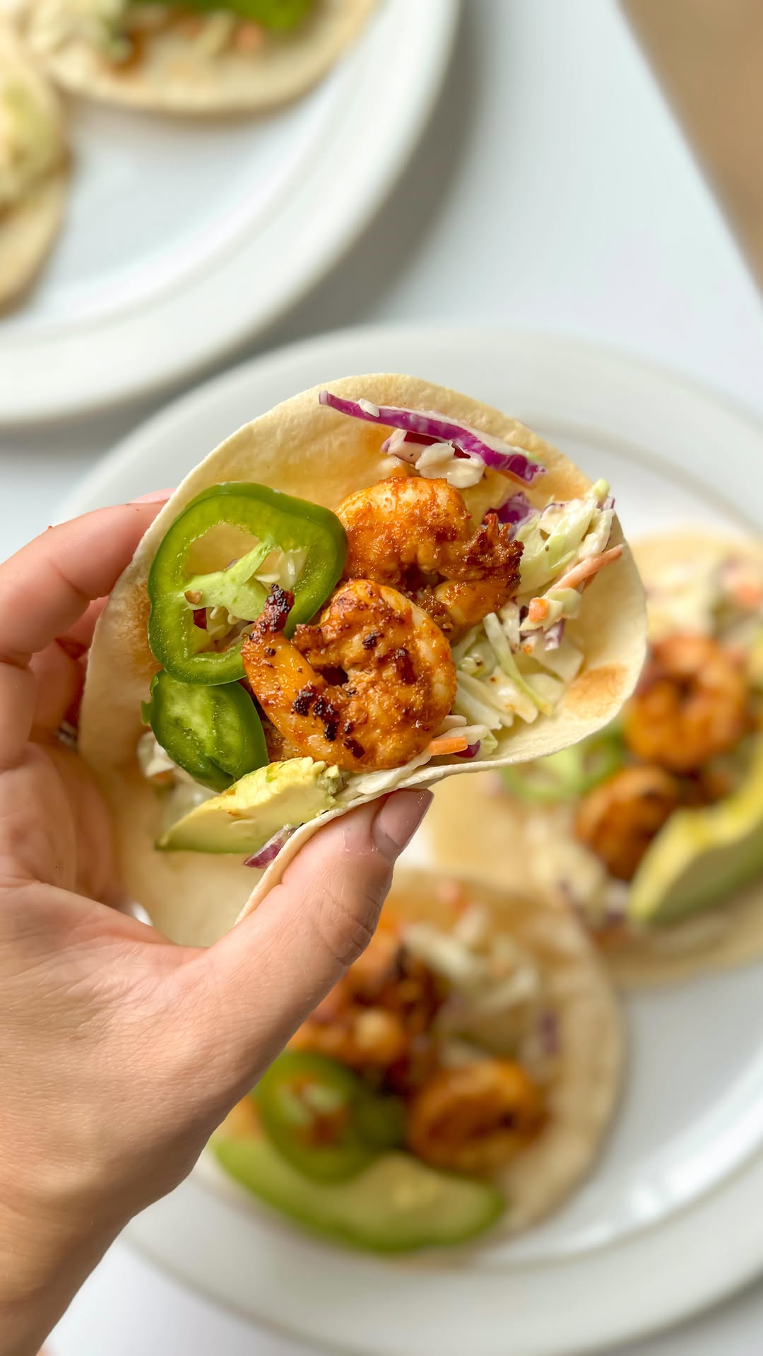 Pan-Fried Shrimp Tacos with Coleslaw