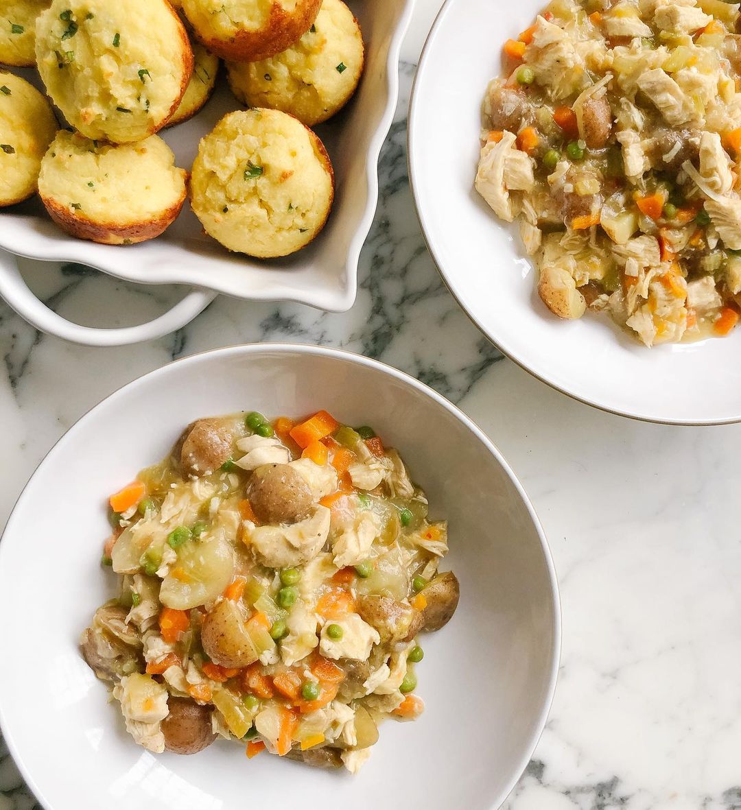 Deconstructed Chicken Pot Pie in Instant Pot
