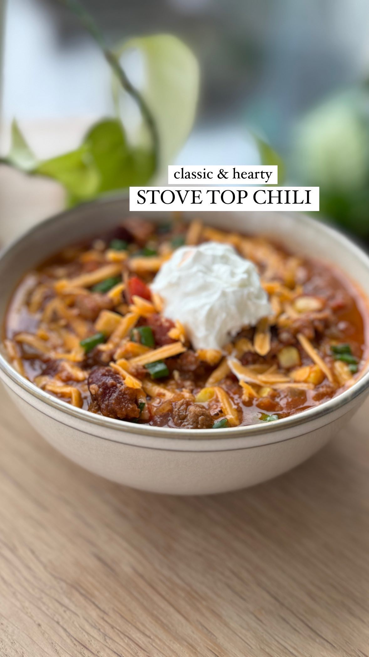 Classic Hearty Stovetop Chili