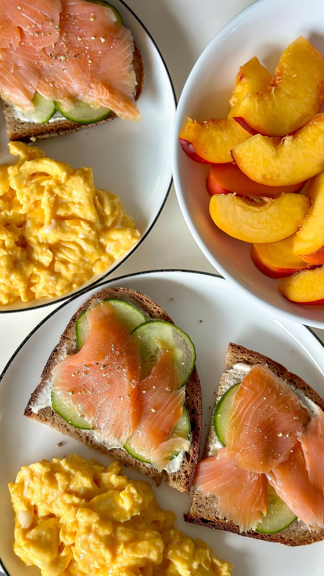 Smoked Salmon and Egg Toast Breakfast