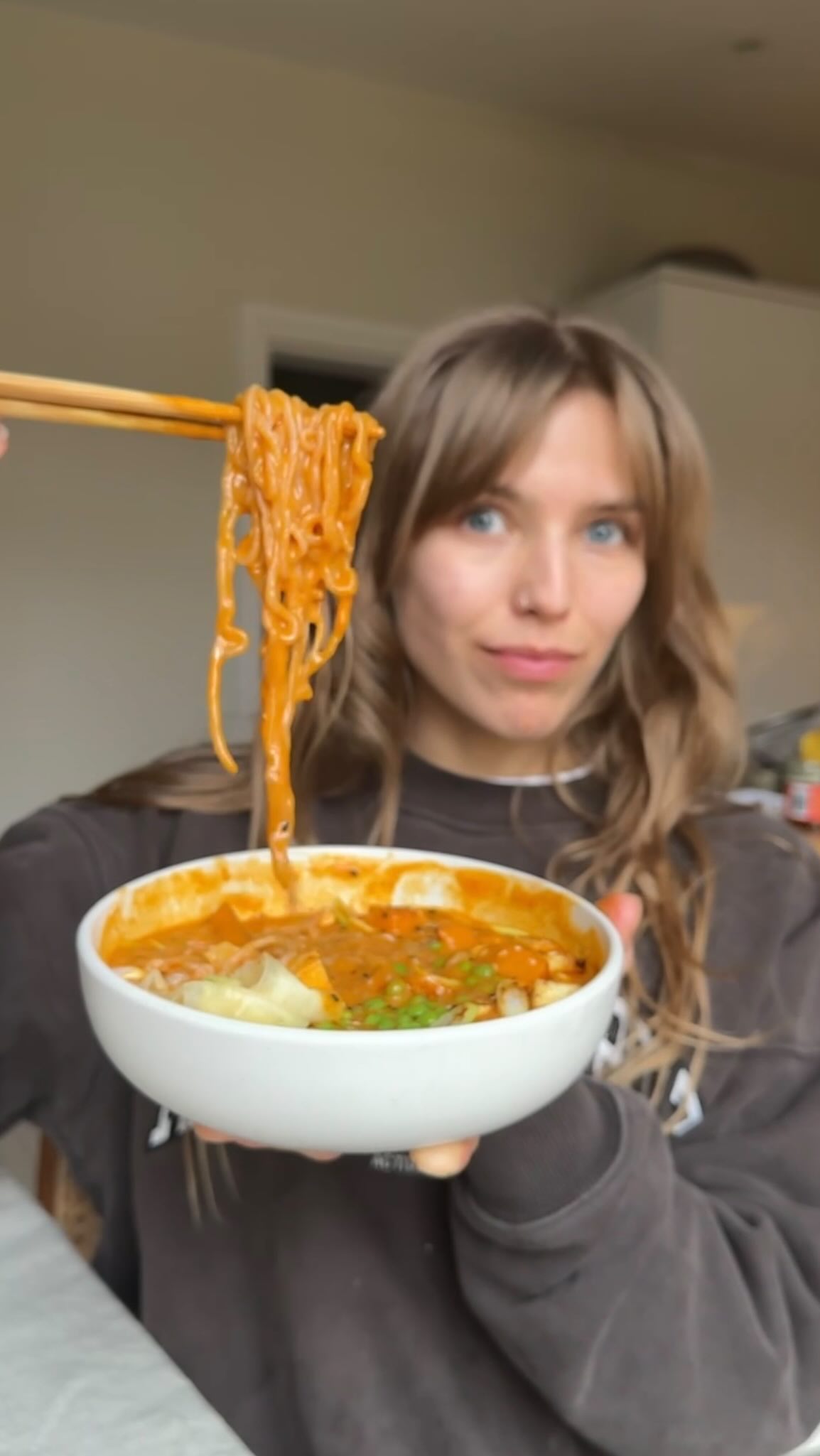 Silky Gochujang Roasted Squash Noodle Soup