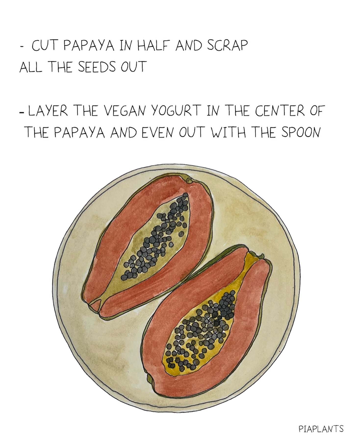 Papaya Yogurt Granola Breakfast