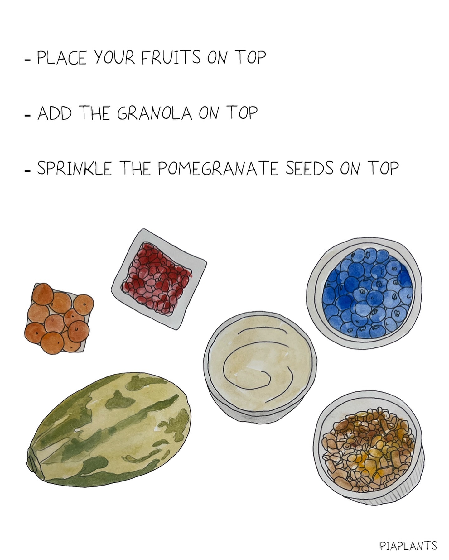 Papaya Yogurt Granola Breakfast