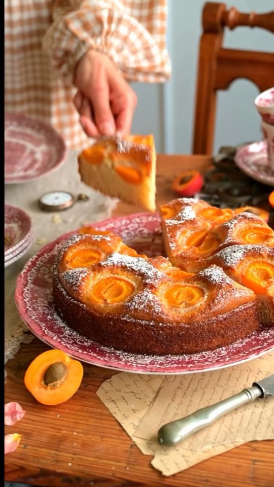 Vegan Marzipan Apricot Cake