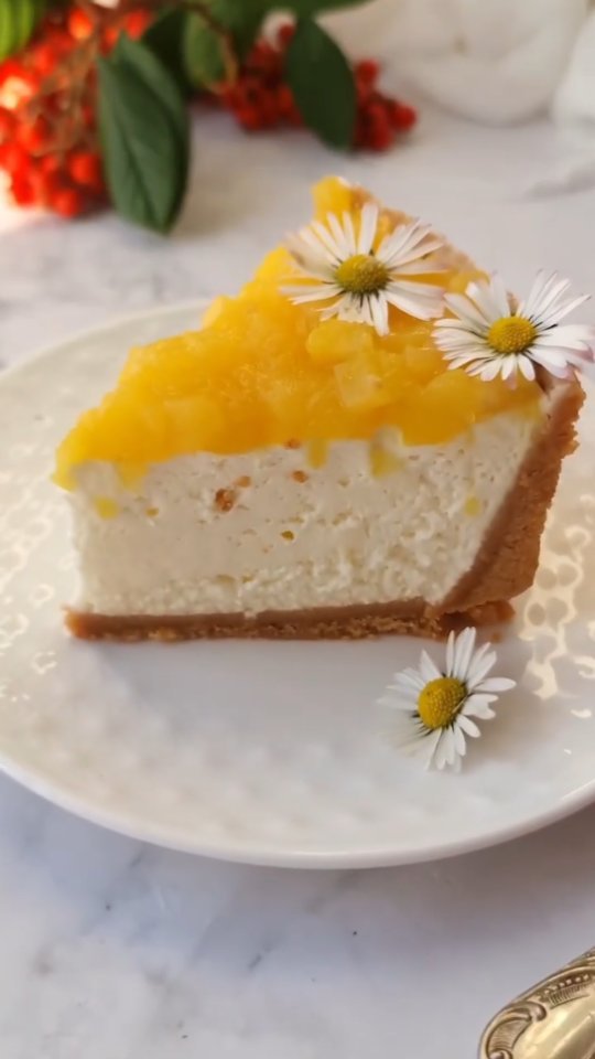 No-Bake Mango Lemon Cheesecake