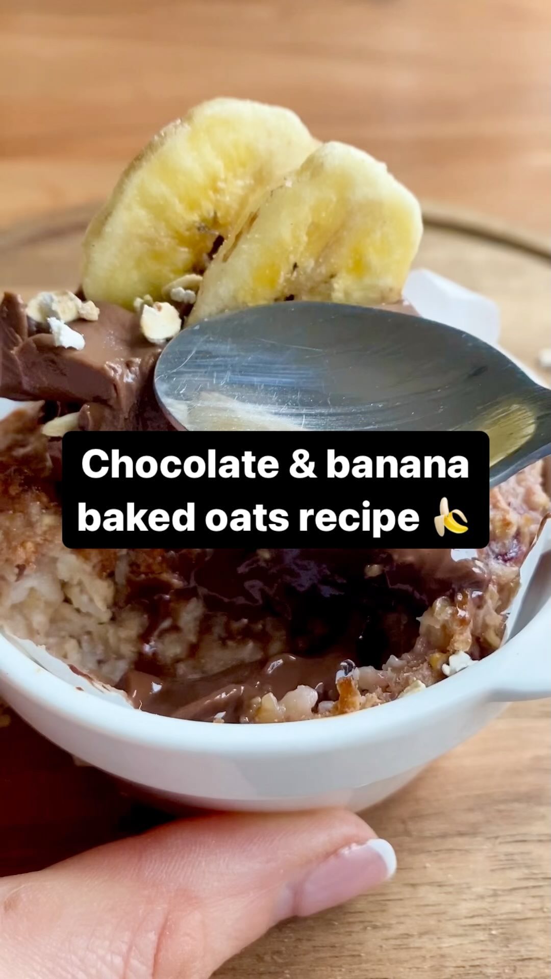 Single Serve Chocolate Banana Baked Oats