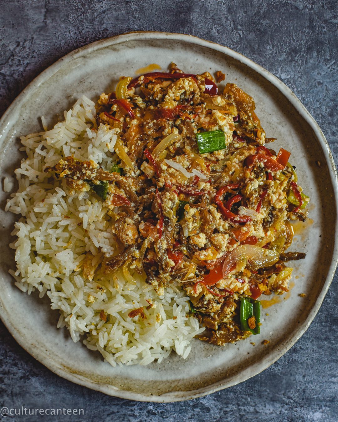 Naem Hed Stir Fried with Fermented Beancurd