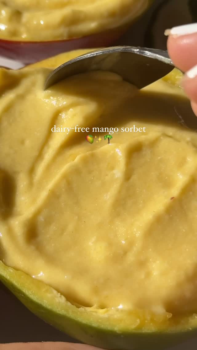 Healthy Creamy Mango Sorbet Cups