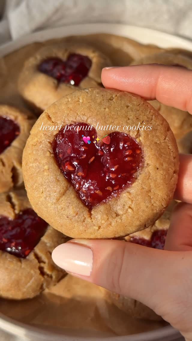 Valentine's Day Heart Thumbprint Cookies