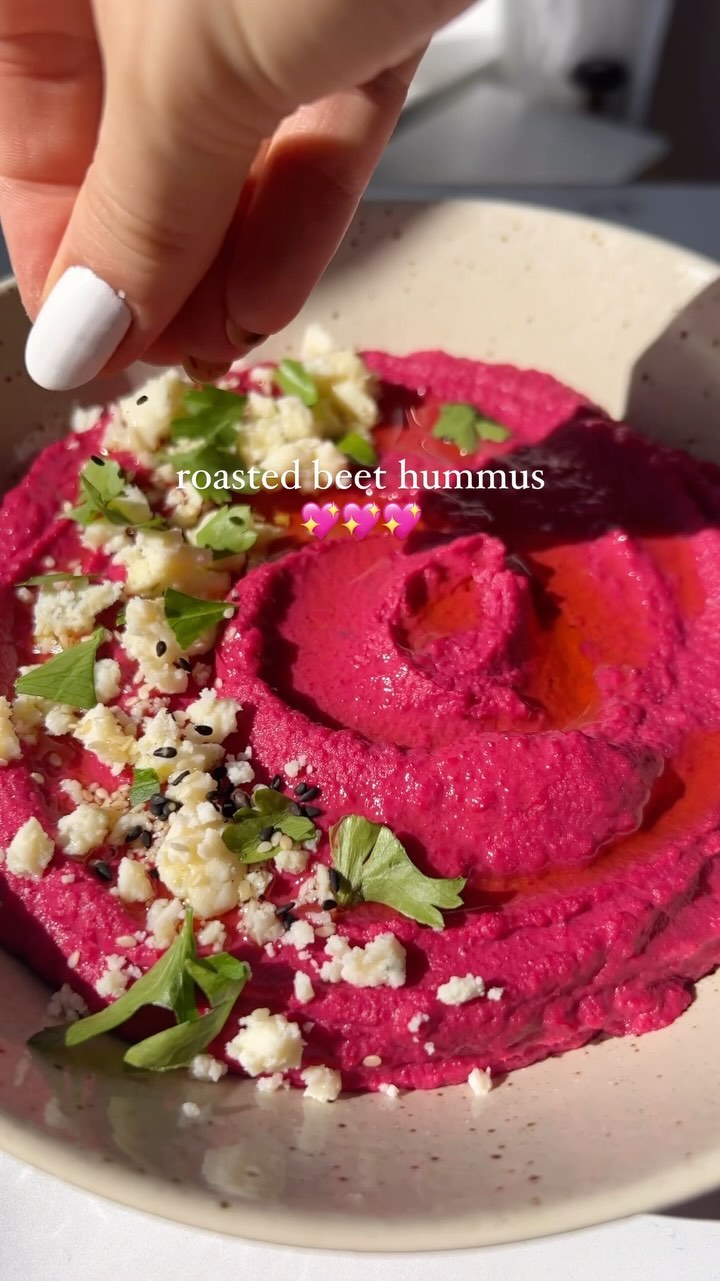 Homemade Roasted Beet Hummus
