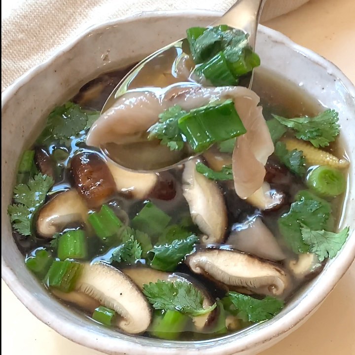 Young Coconut and Shiitake Mushroom Soup