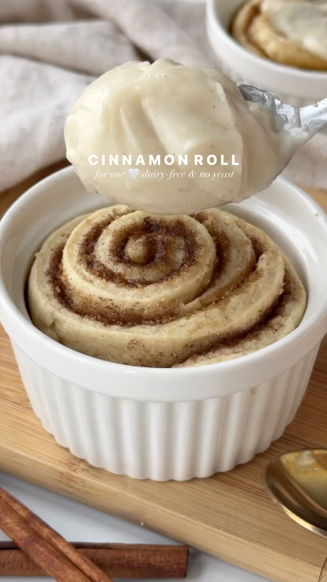Single-Serving Vegan Cinnamon Roll