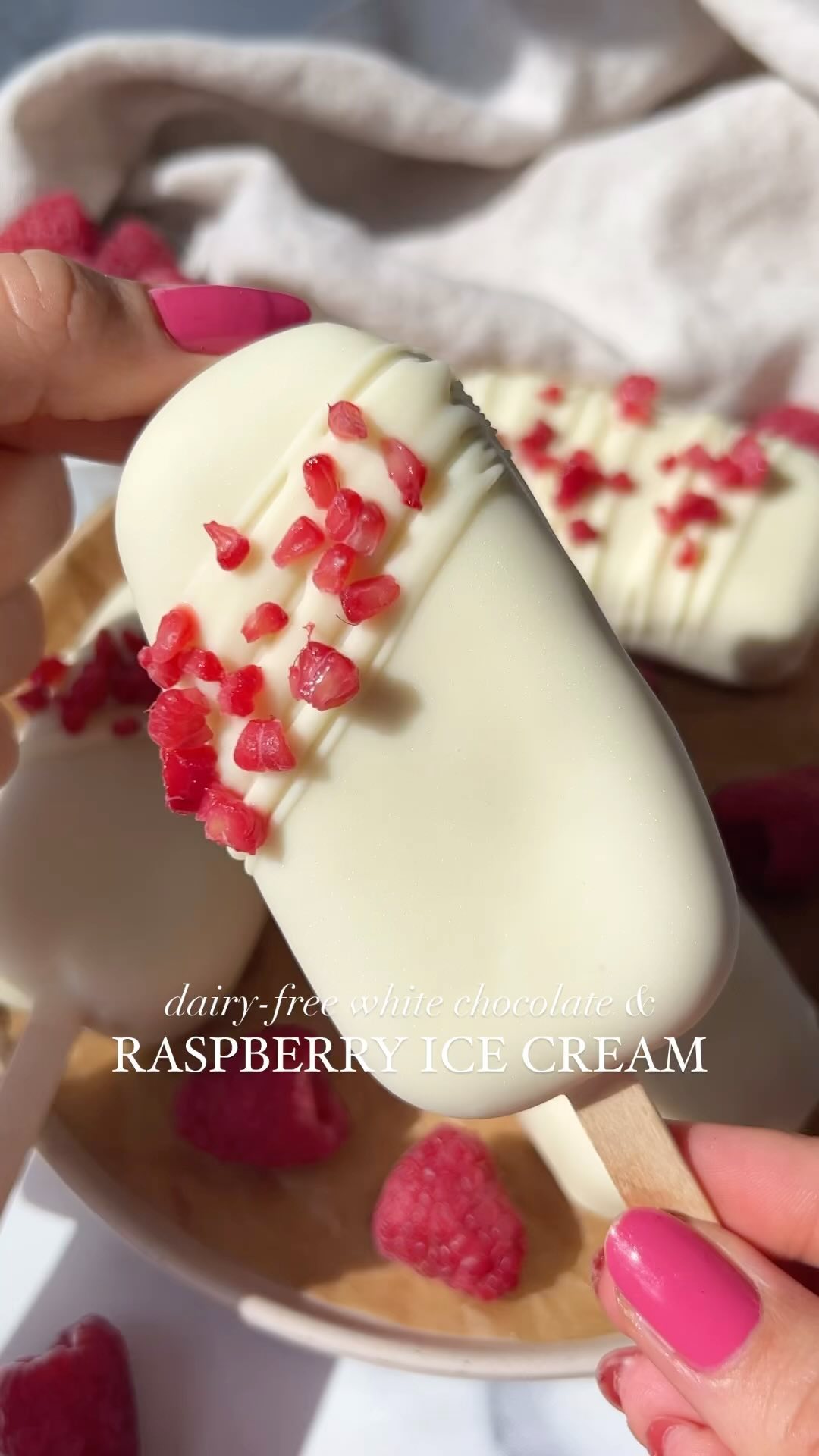 Raspberry Ice Cream Bars
