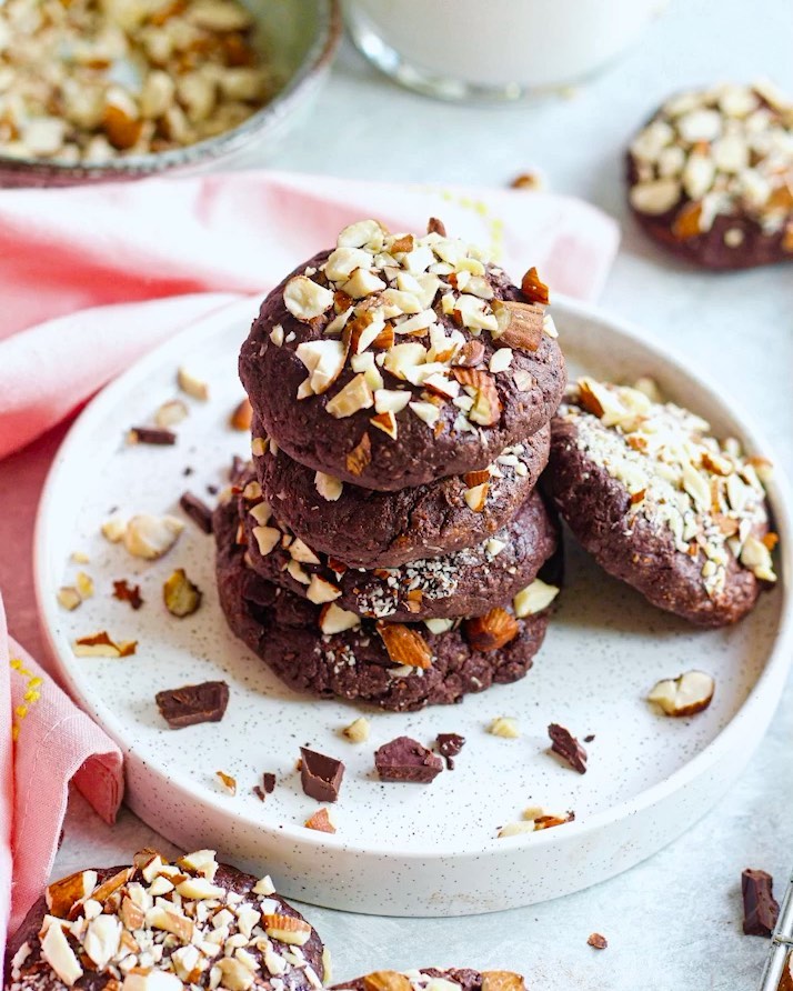 Double Chocolate Almond Cookies