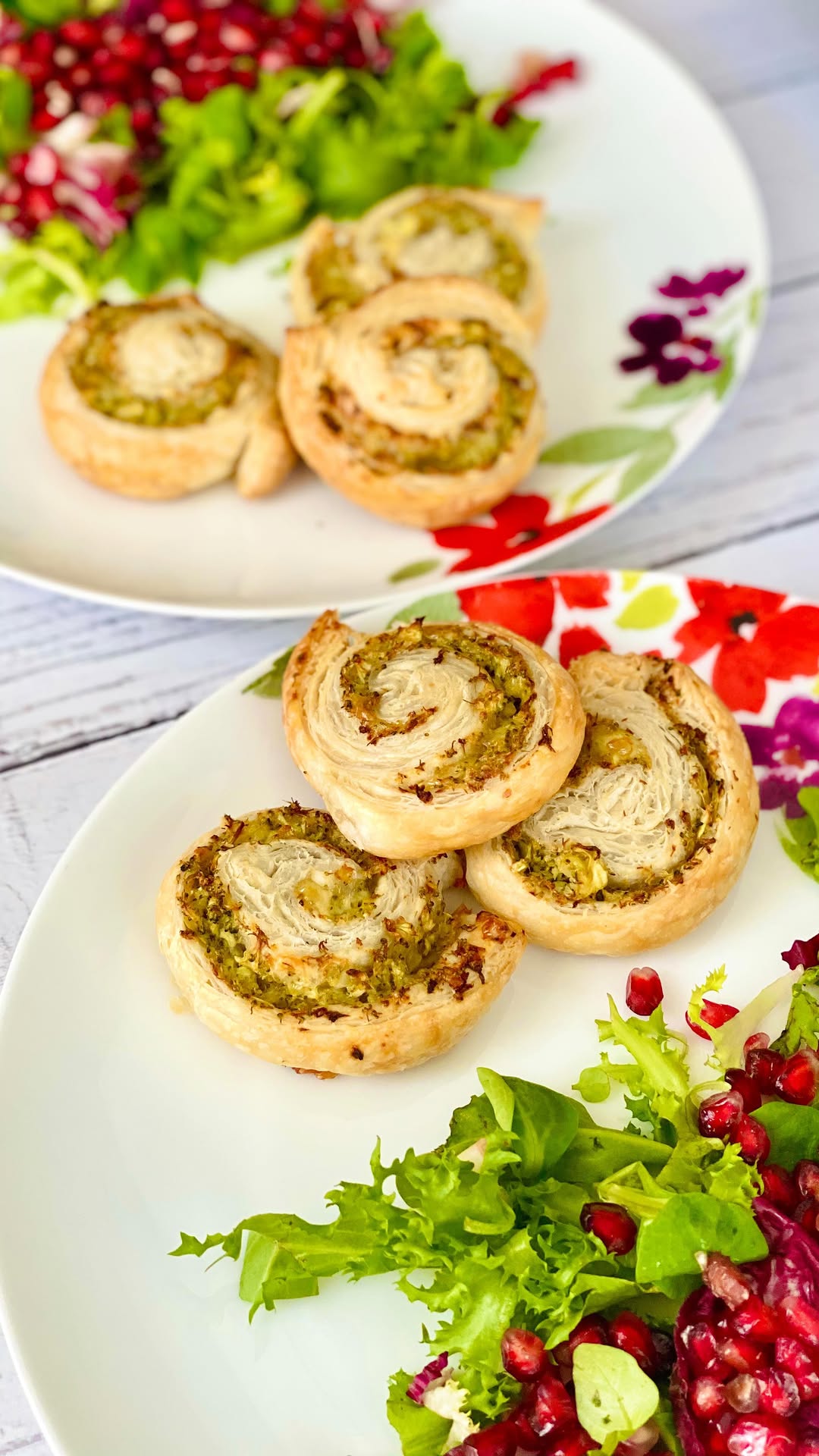 Broccoli Cheese Paratha Pinwheels