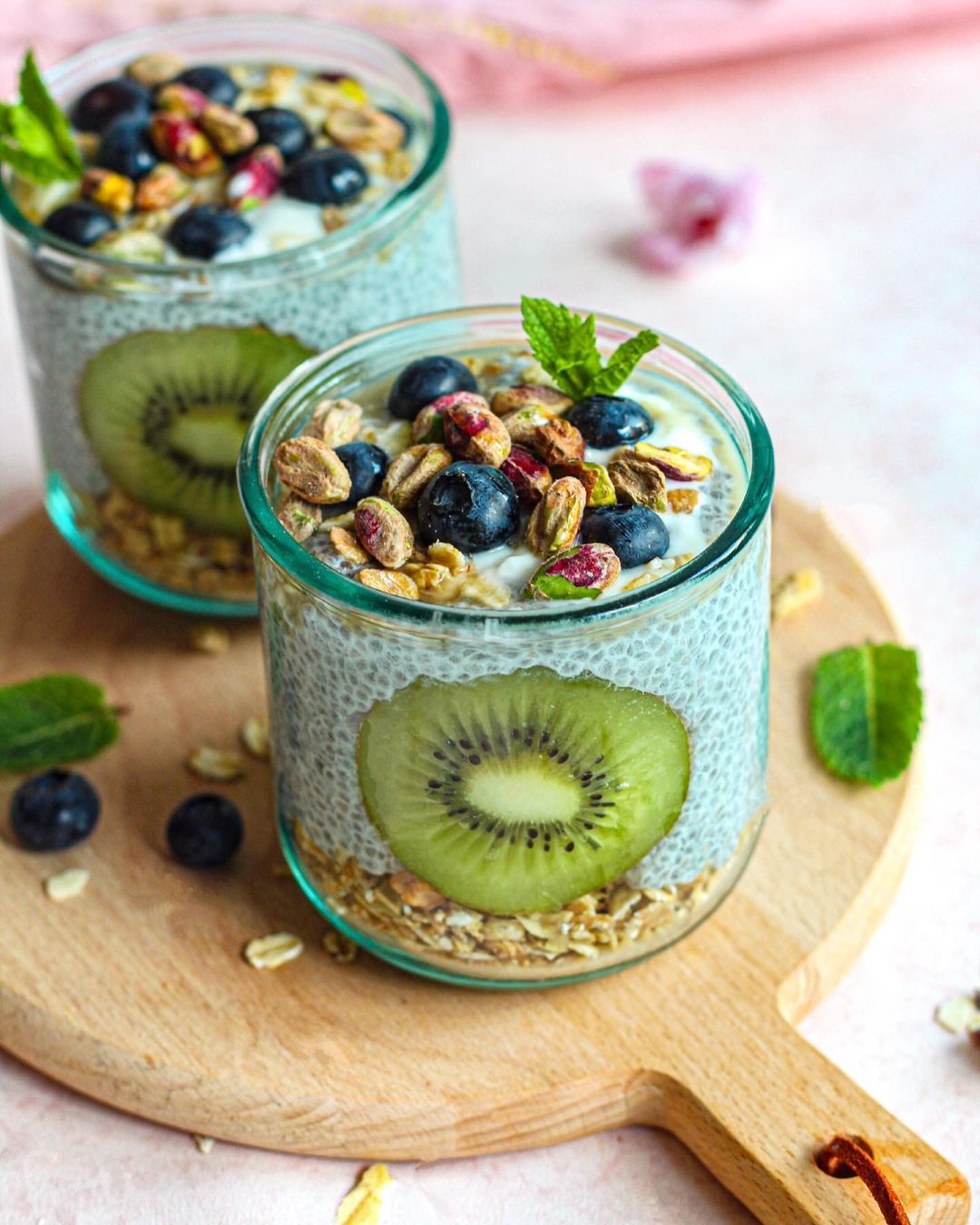 Kiwi and Blueberry Chia Pudding