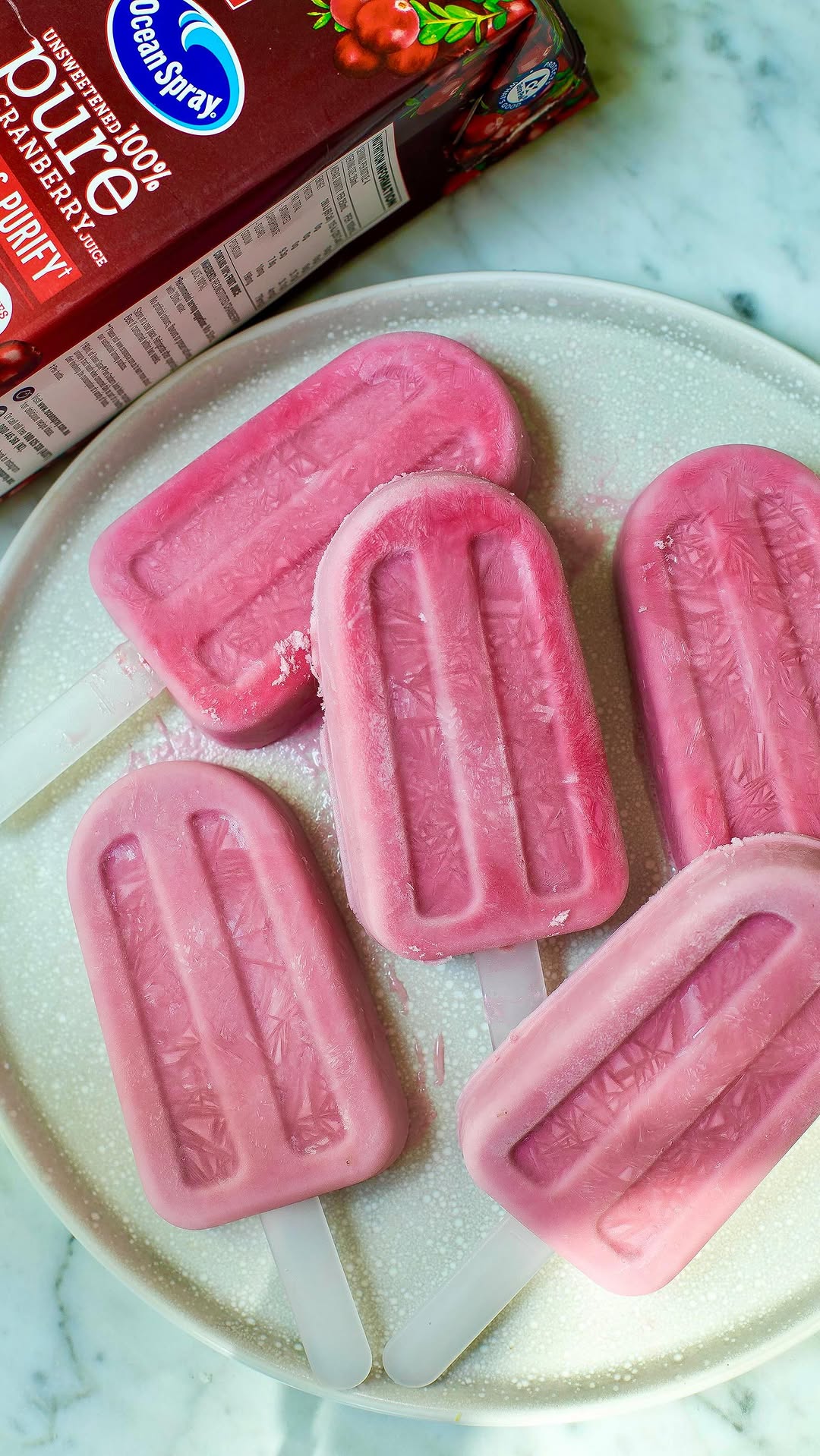 Cranberry Cheesecake Popsicles
