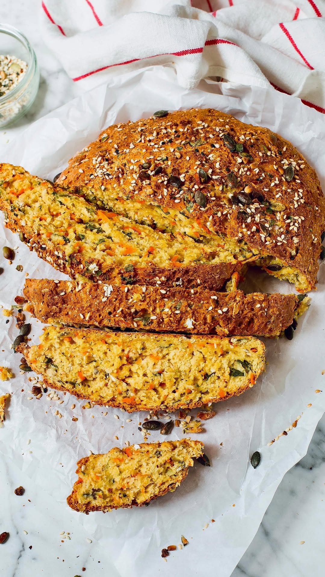 Hidden Veggies No-Knead No-Yeast Bread