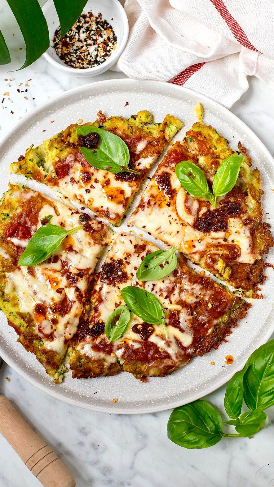 Pan-Fried Zucchini Pizza