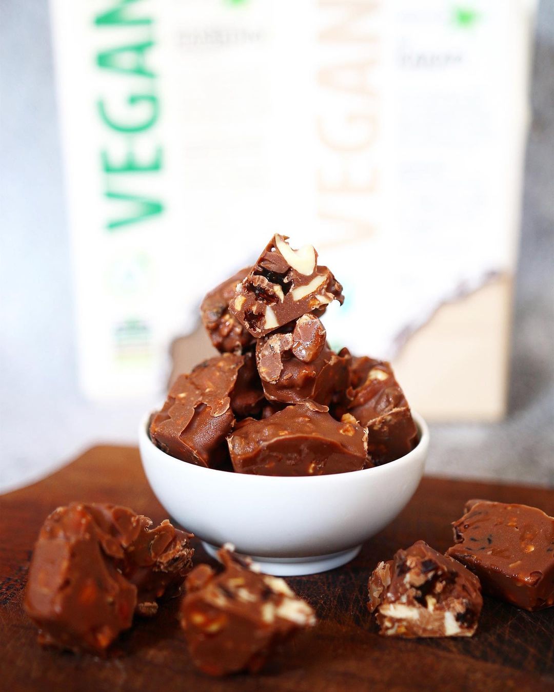 Vegan Chocolate with Almonds and Raisins