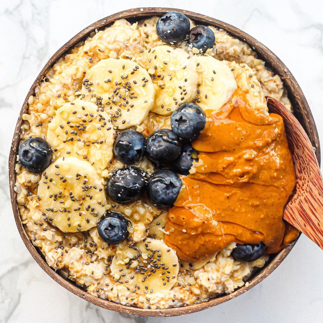 Healthy Vegan Oatmeal Breakfast Bowl