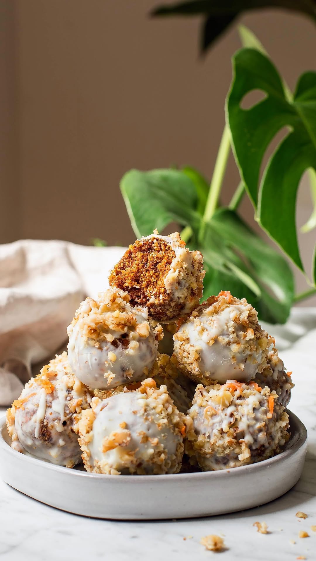 Rice Crisp Carrot Cake Bites