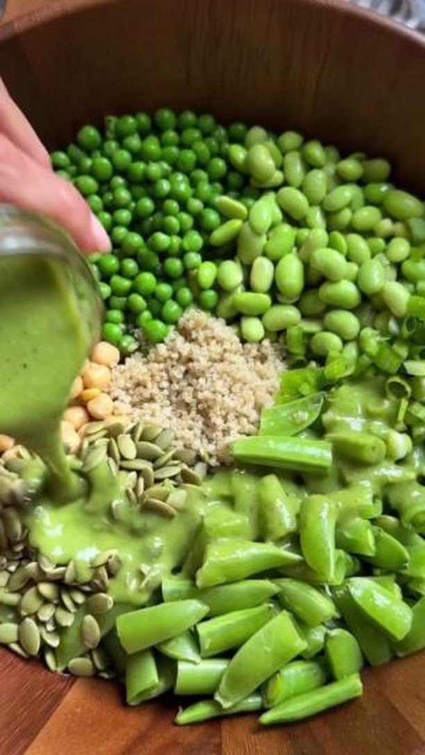 Protein-Packed Quinoa Salad with Basil Vinaigrette