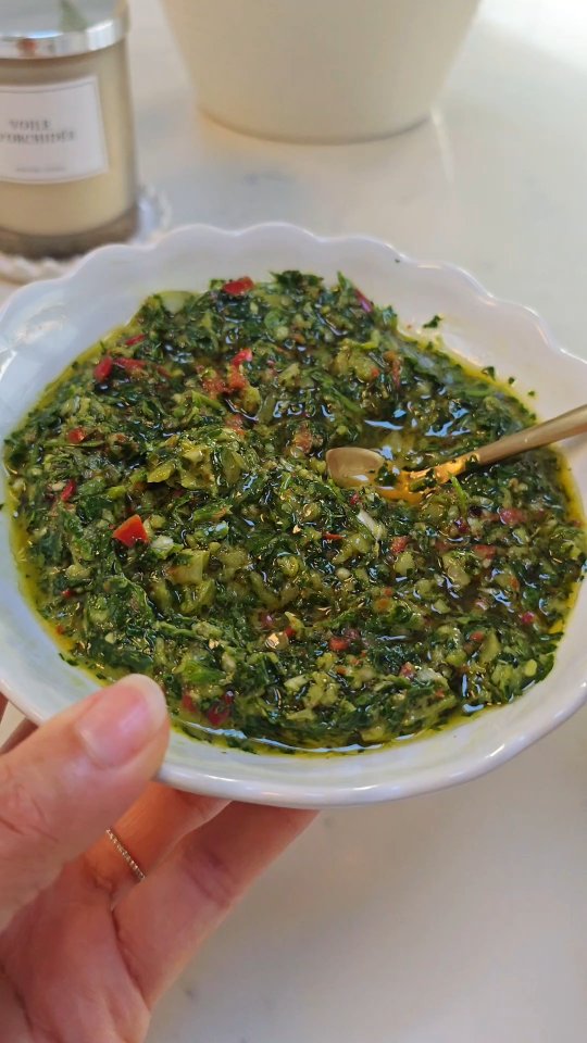 Quick Chimichurri-Inspired Herb Sauce